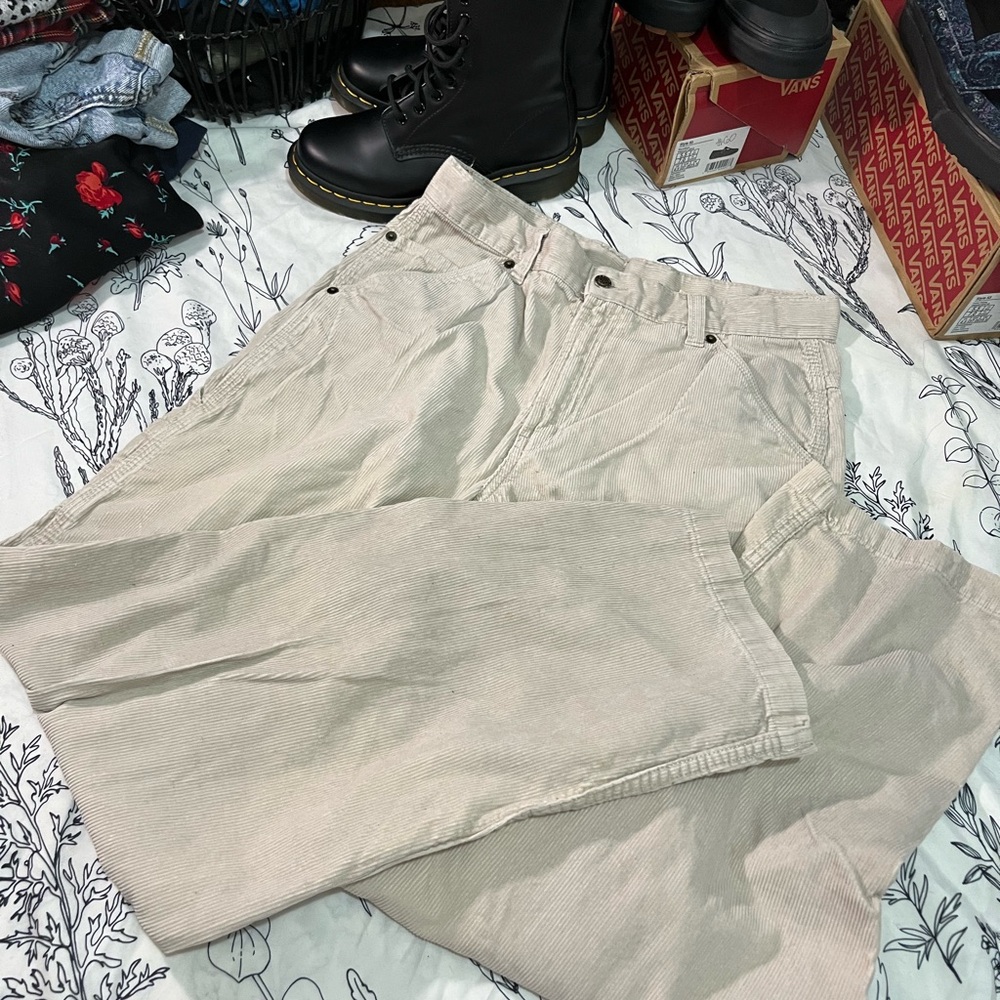 J. Khaki Tan Corduroy Pants Relaxed Fit
